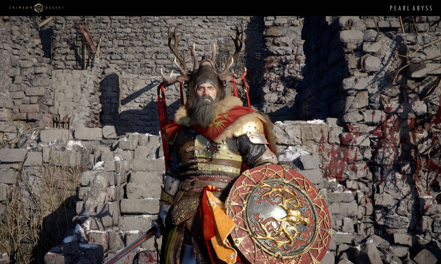 Guía de jefes de Crimson Desert: Staglord, Queen Stoneback Crab, Reed Devil y White Horn — © Pearl Abyss